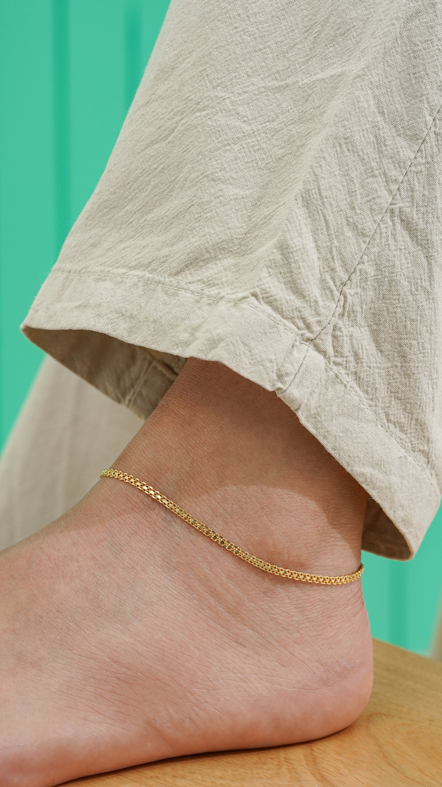 Tobillera Tejido Chino 3 Mm 24.5 Cms