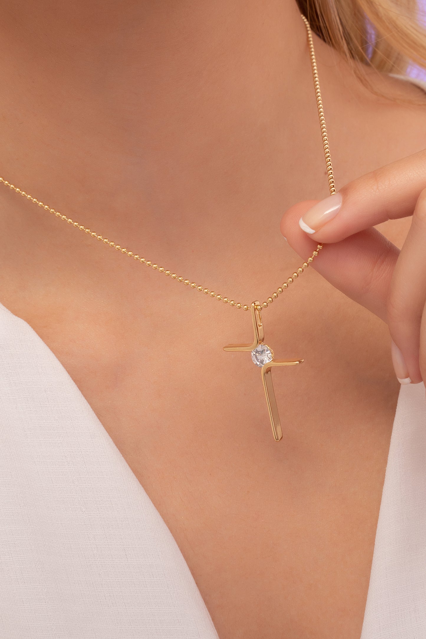 Dije Cruz Circonia 4 Cms