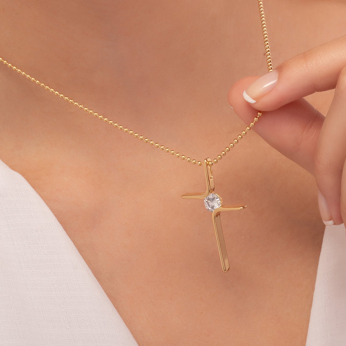 Dije Cruz Circonia 4 Cms