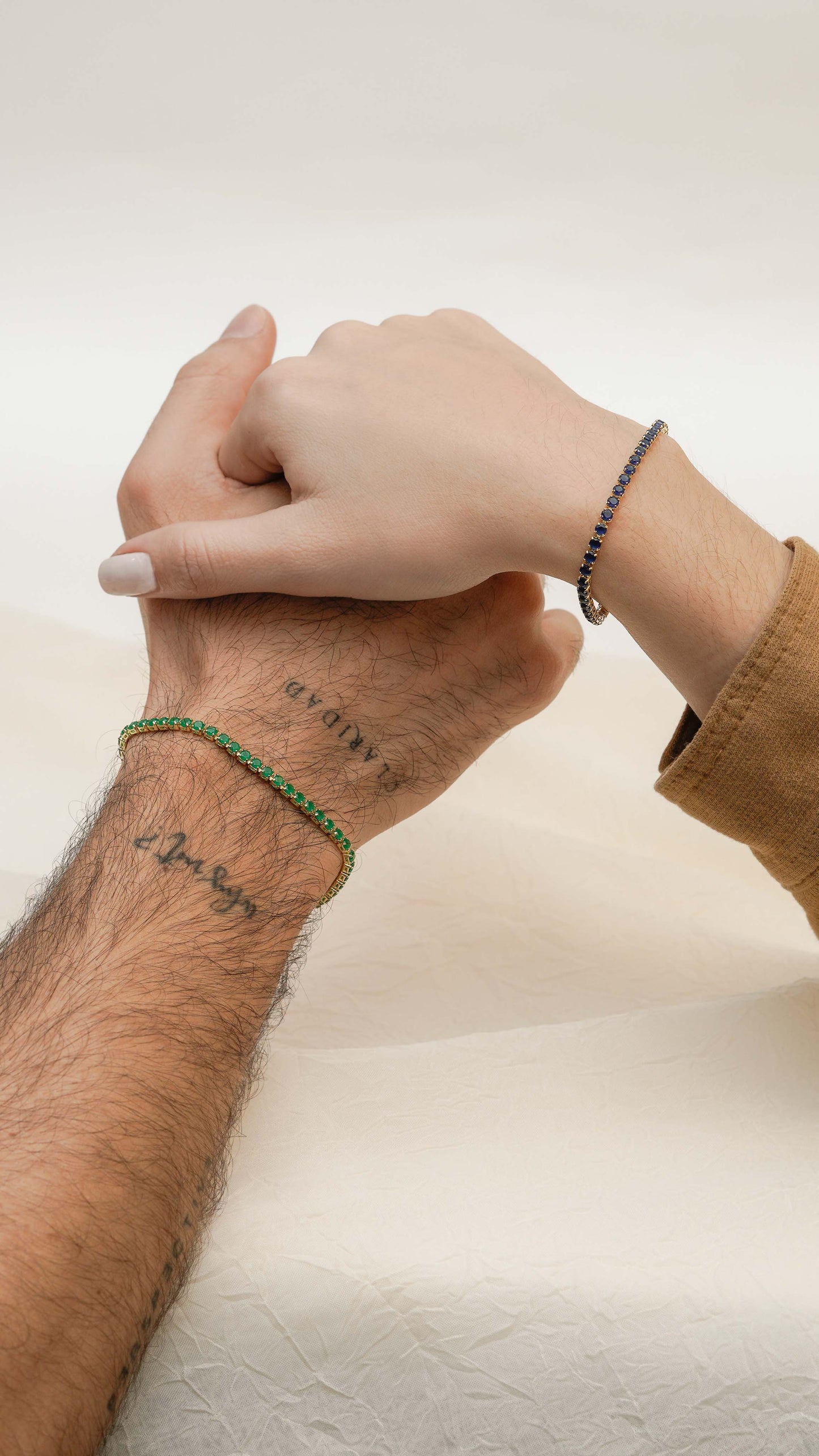 Pulsera Circonias Azul Unisex 16 Cms + Extensor