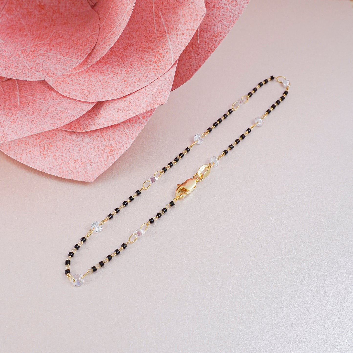 Tobillera Circonia Bicolor 24.5cm