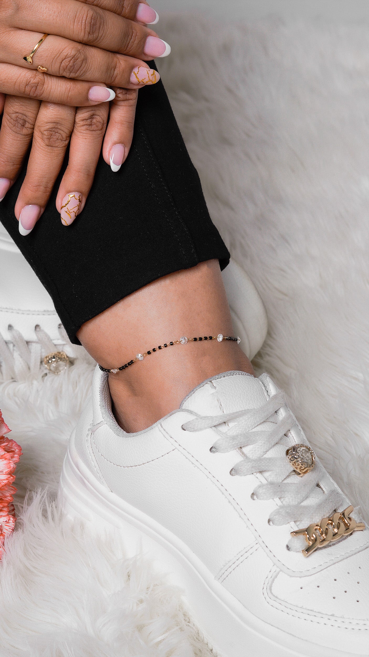 Tobillera Circonia Bicolor 24.5cm