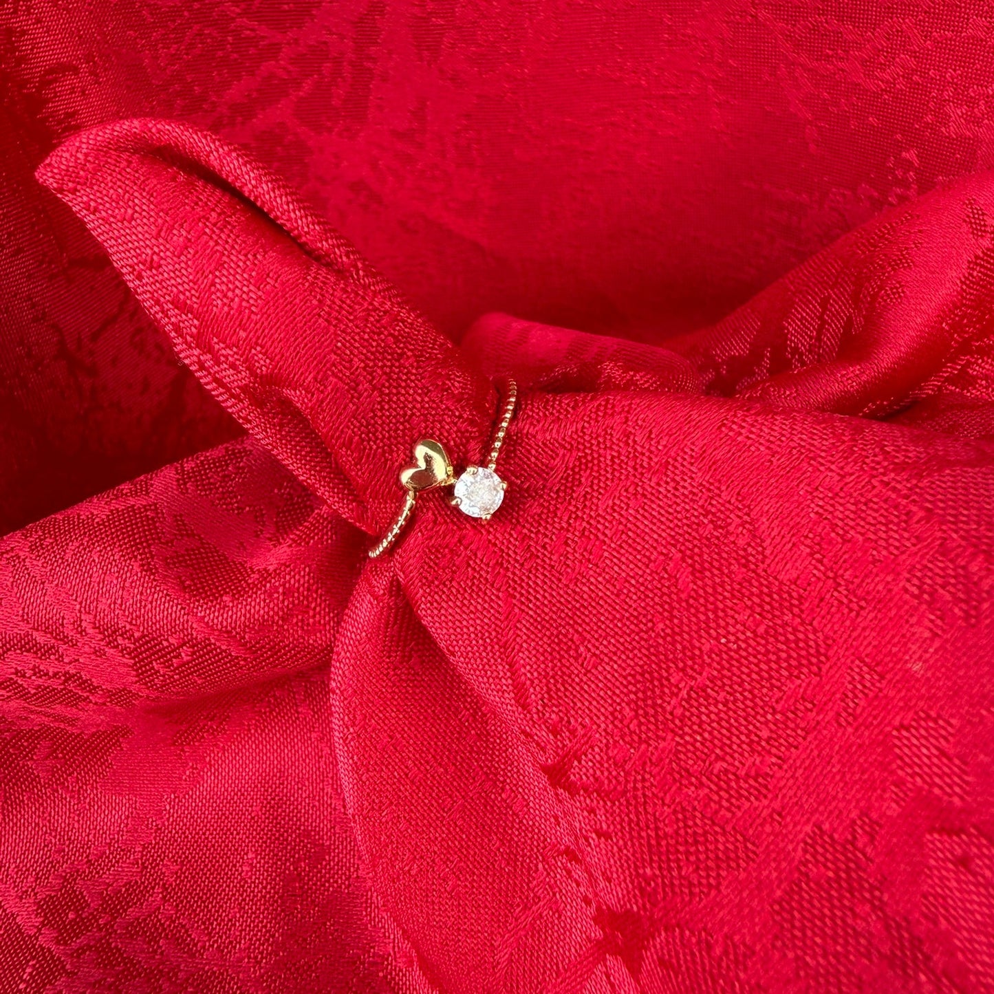 ANILLO ENTORCHADO TU Y YO CORAZON CIRCON