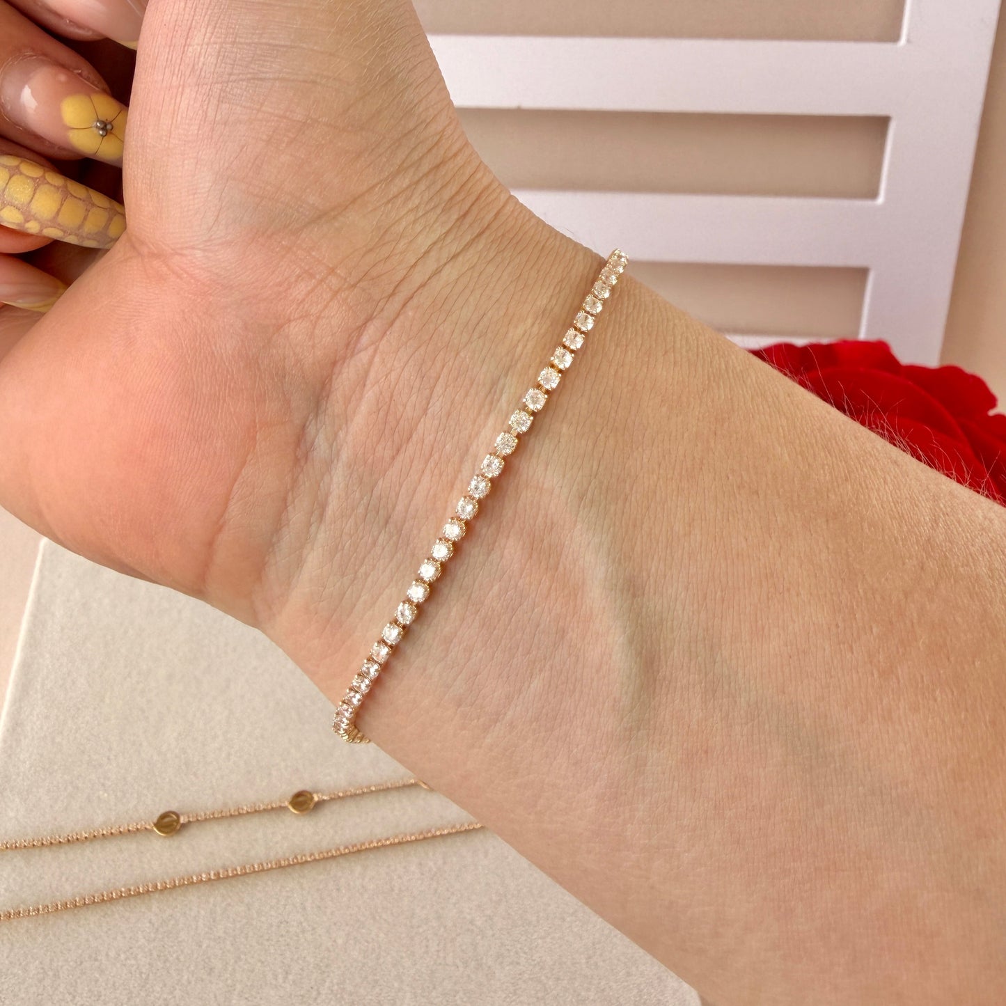 PULSERA TENIS CIRCON BRICHE PRESION