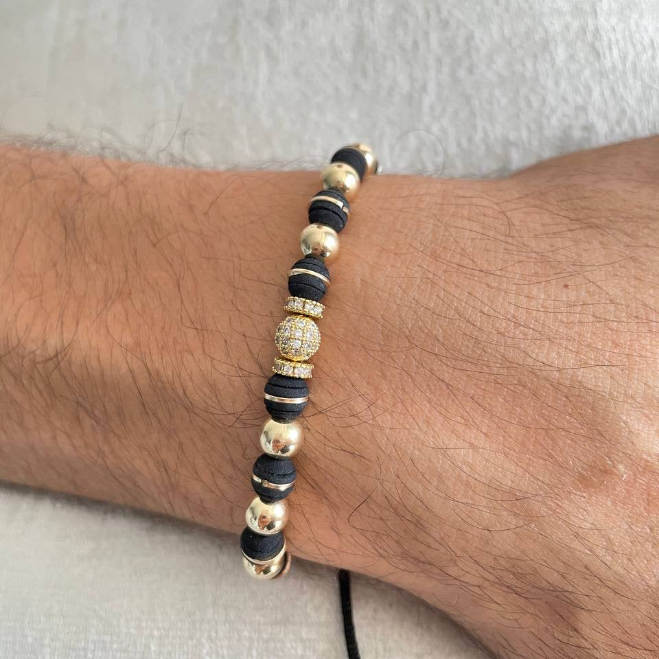 Pulsera fire ball con rondeles