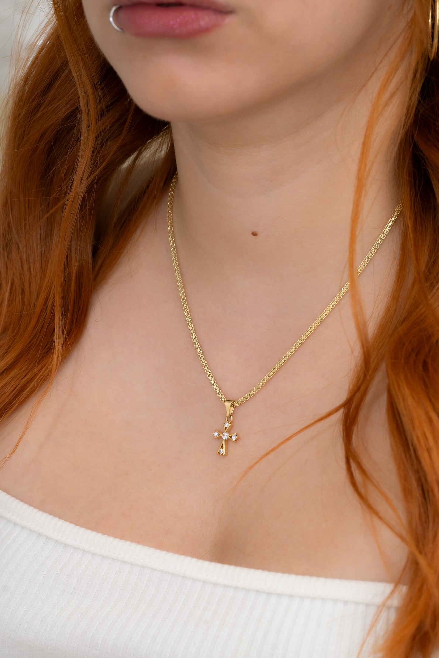 Dije Cruz 5 Circonias