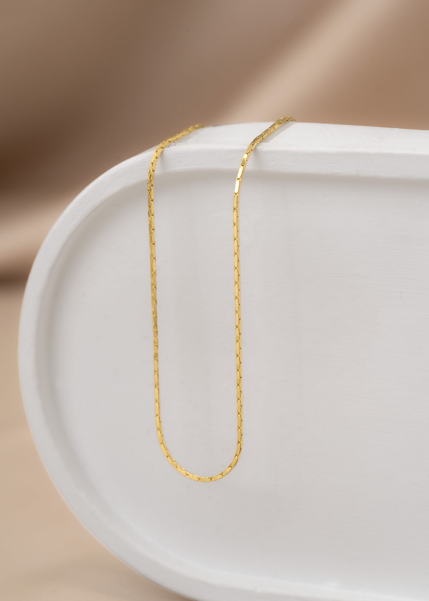 Cadena Tejido Cordón Cuadrado 1 mm 65 Cms