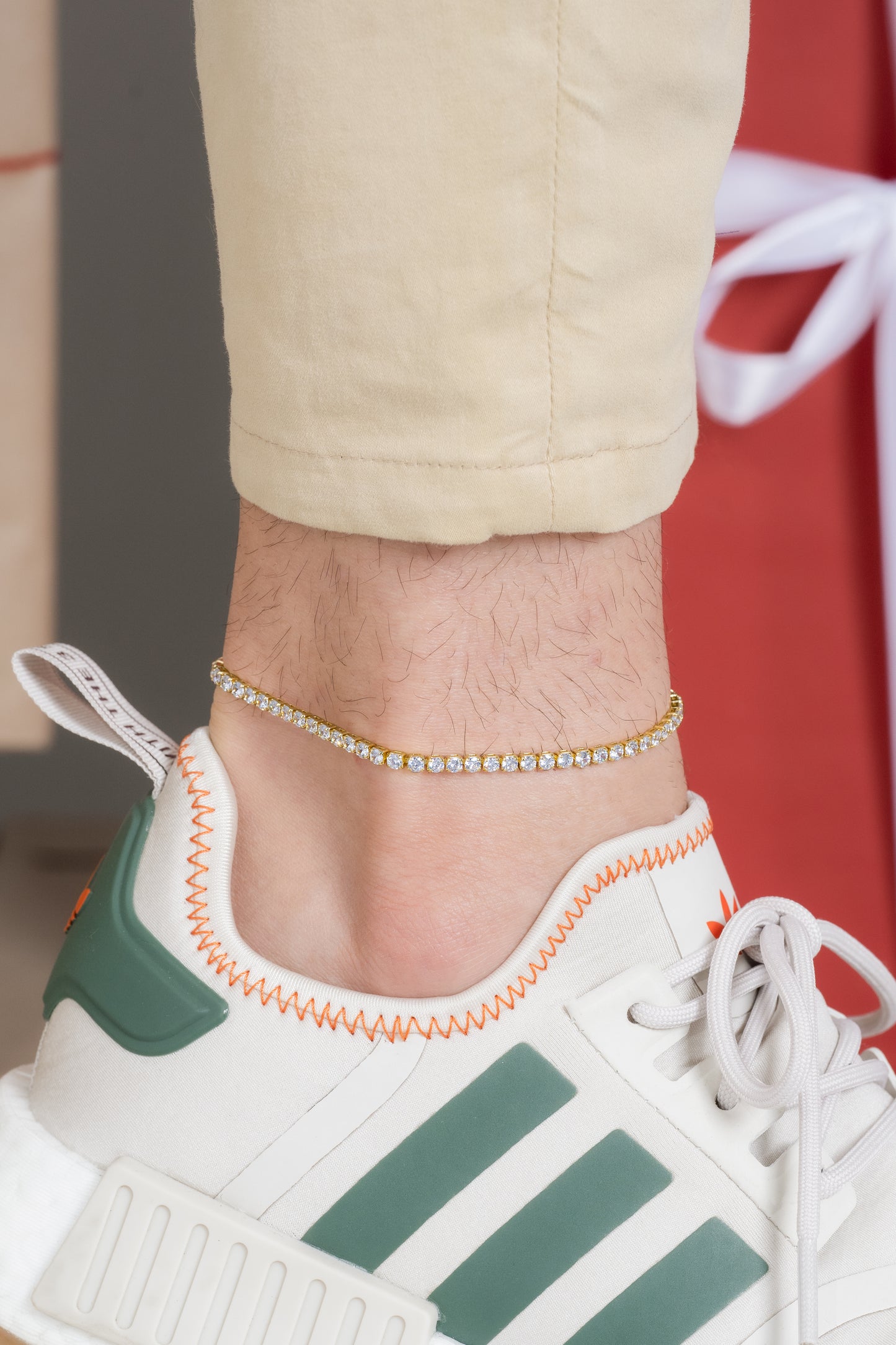 Tobillera Circonias Unisex 22 Cms + Extensor