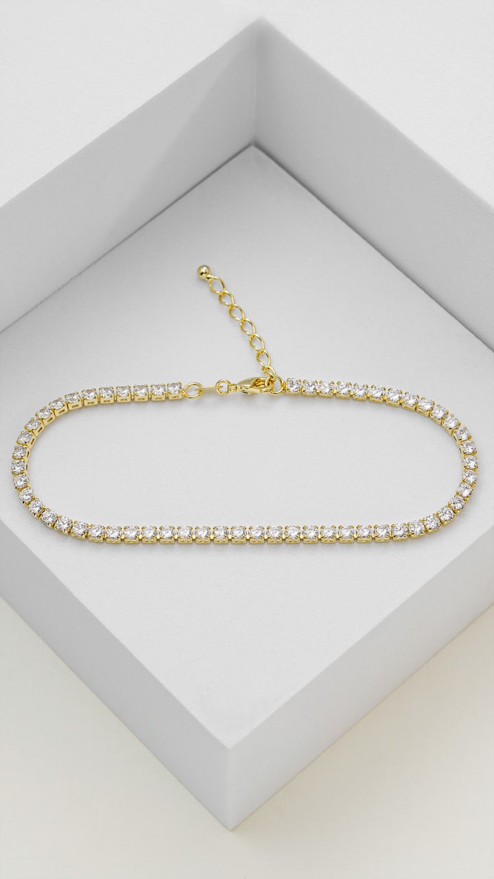 Tobillera Circonias Unisex 22 Cms + Extensor