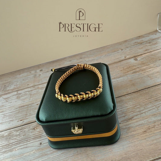 Pulsera entrelasada diamantada