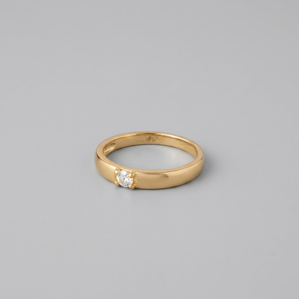 ANILLO LISO CIRCON 4MM