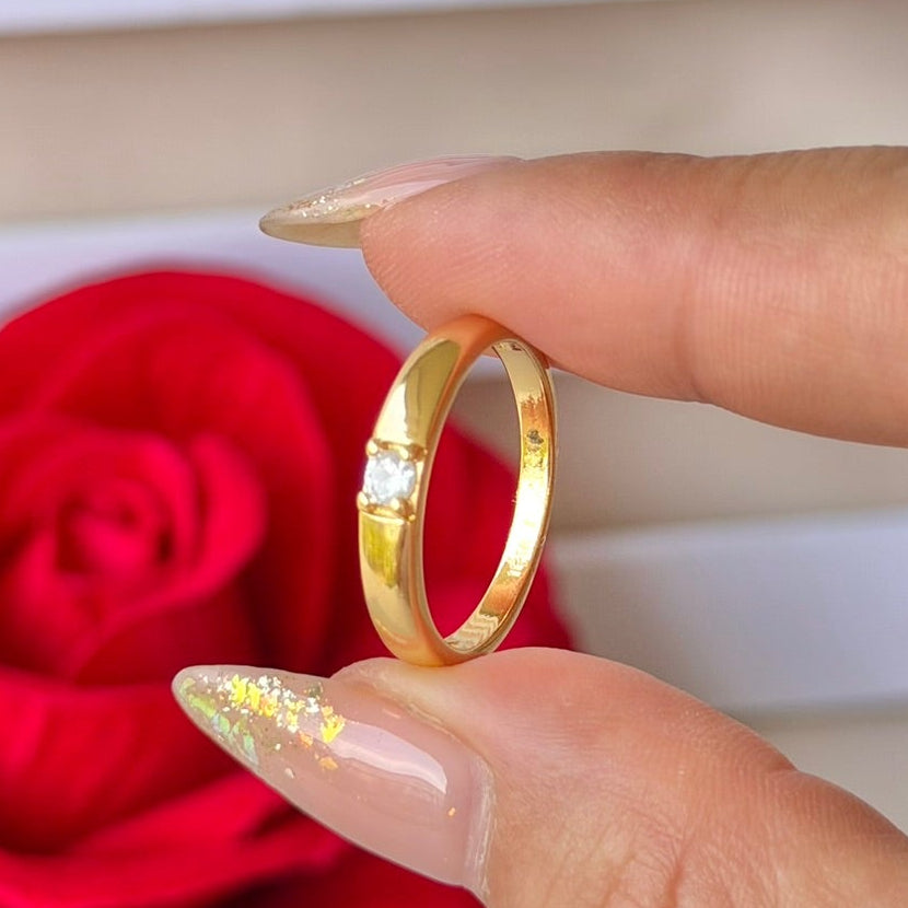 ANILLO LISO CIRCON 4MM