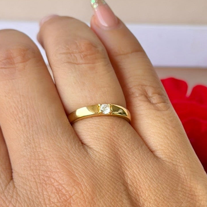 ANILLO LISO CIRCON 4MM