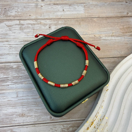 Pulsera 7 nudos doble con alambre laminado