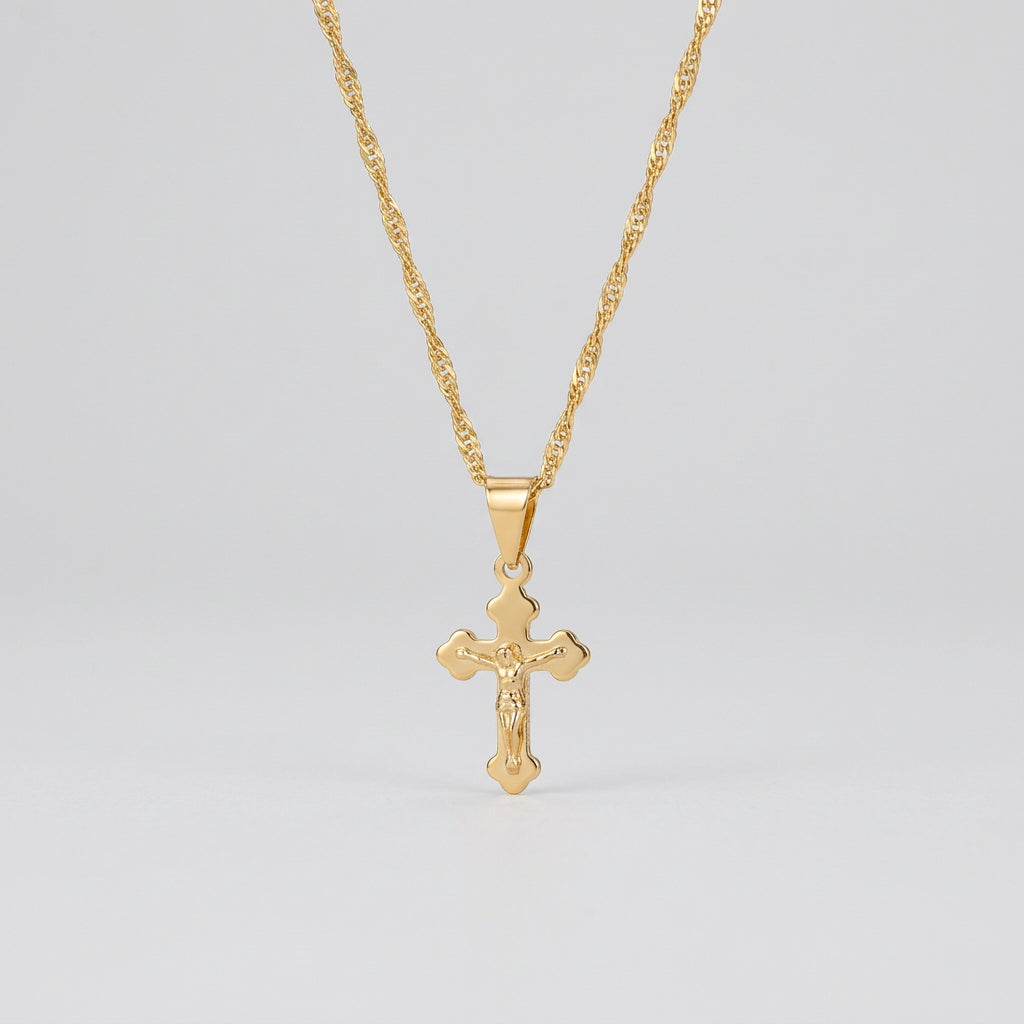 SET CADENA + DIJE CRUZ INRI