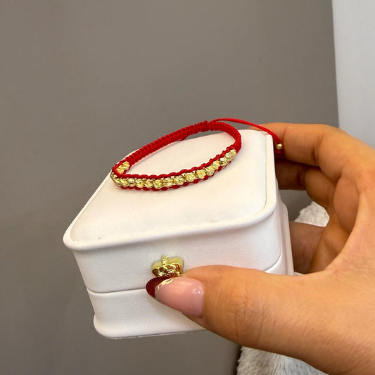 Pulsera entrelasada diamantada