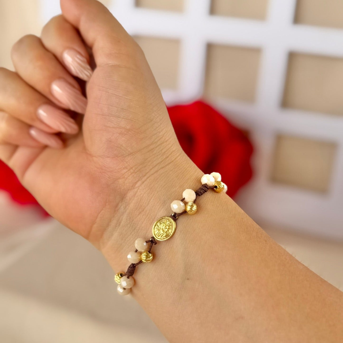 PULSERA TEJIDA VIRGEN DEL CARMEN