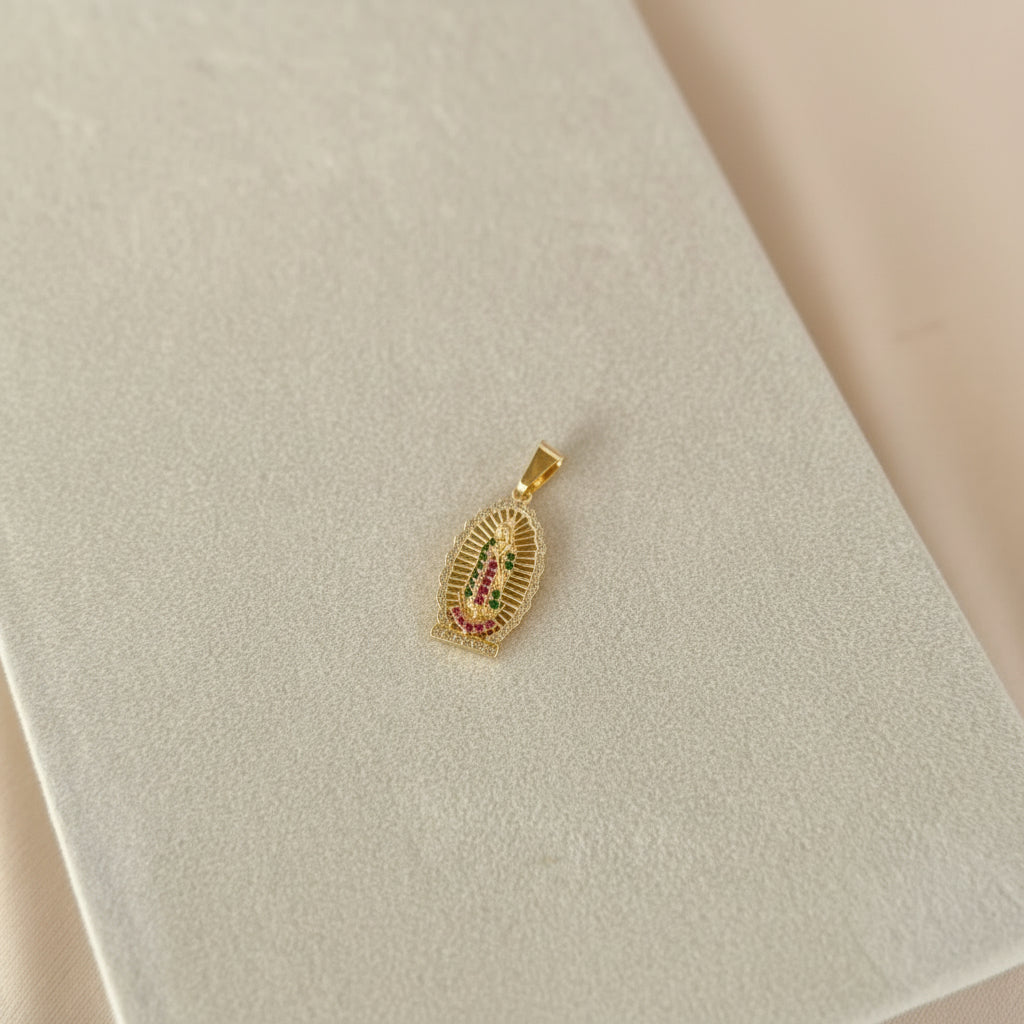 DIJE GUDALUPE MIX COLOR 15X31MM
