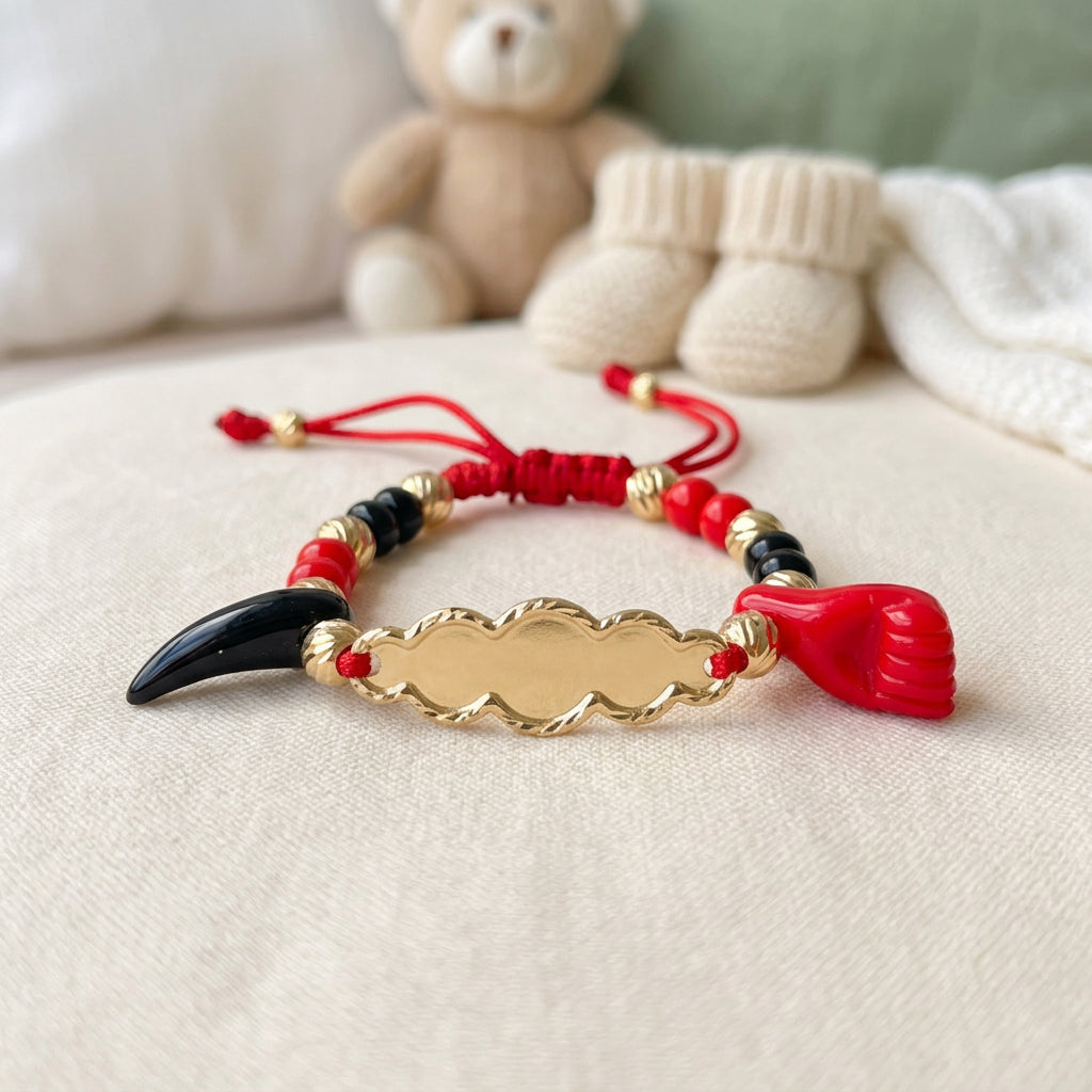 Doble Protección – Pulsera Personalizada para Bebé