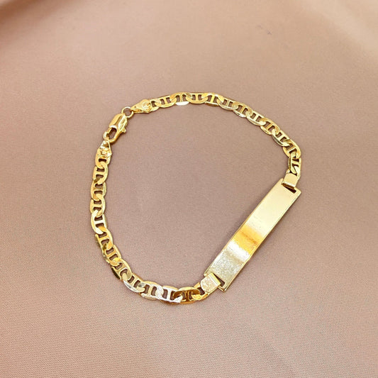 PULSERA ESCALERA PLACA LISA 20CM