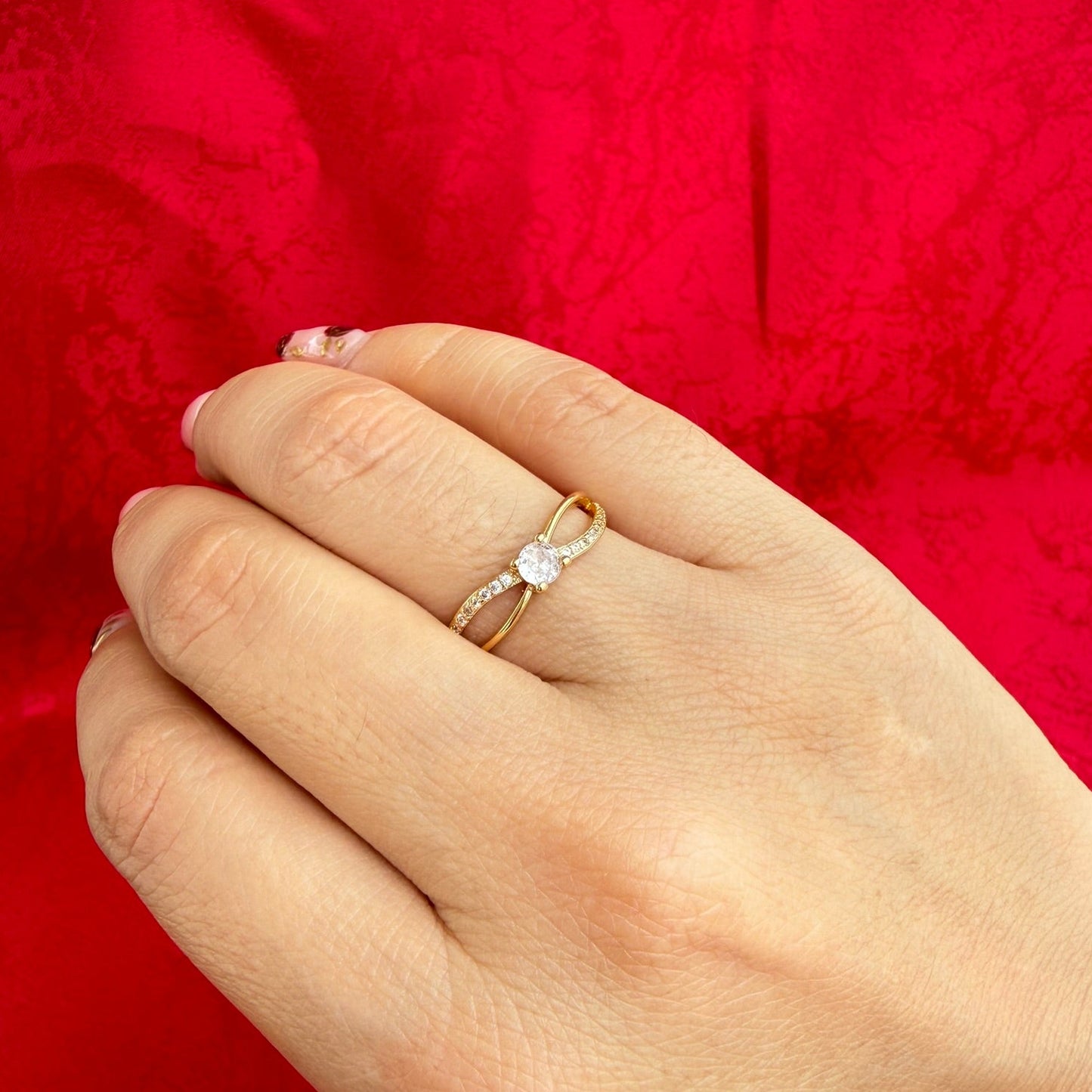 ANILLO SOLITARIO INFINITO CIRCON