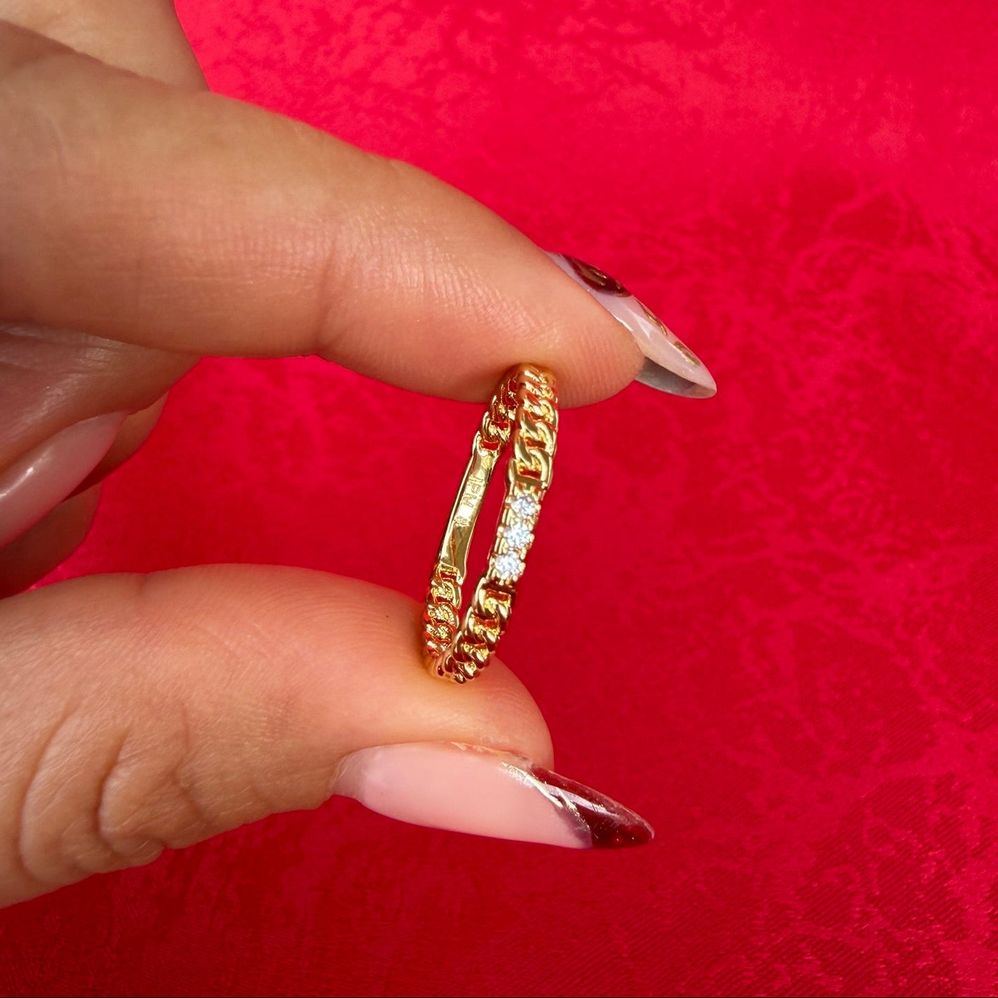 ANILLO CUBANO CIRCON X3