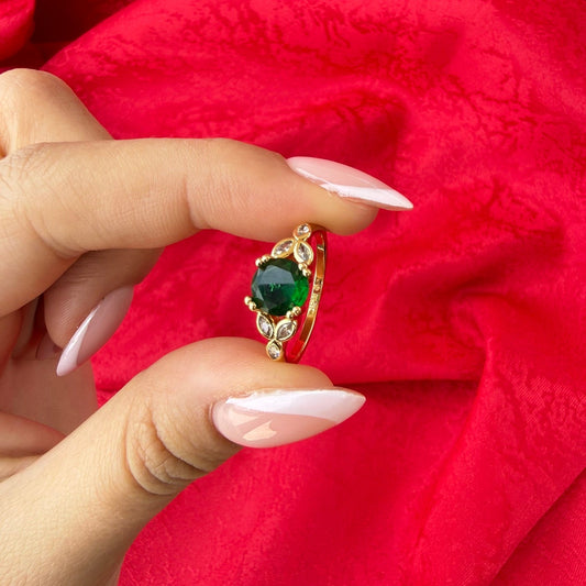 ANILLO OVALO X3 LADOS PIEDRA CENTRO