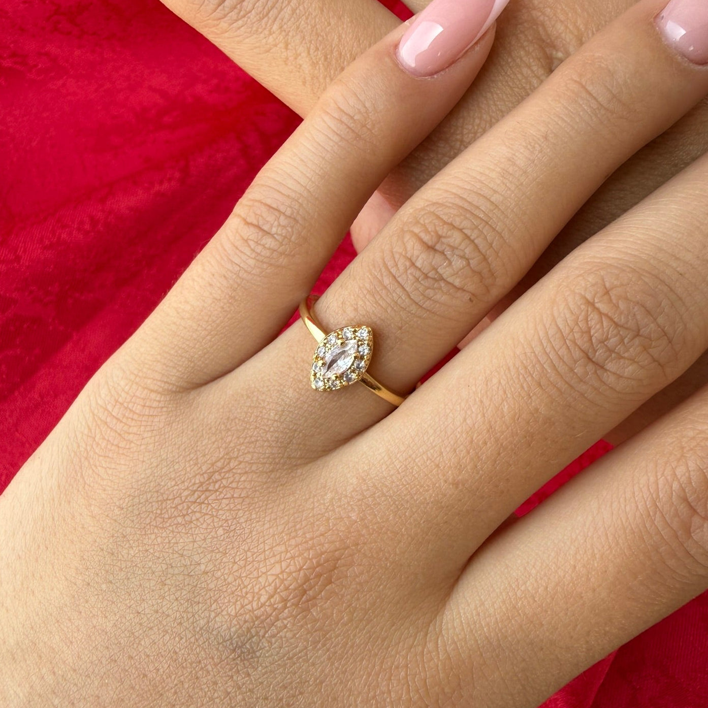 ANILLO OVALO CIRCON