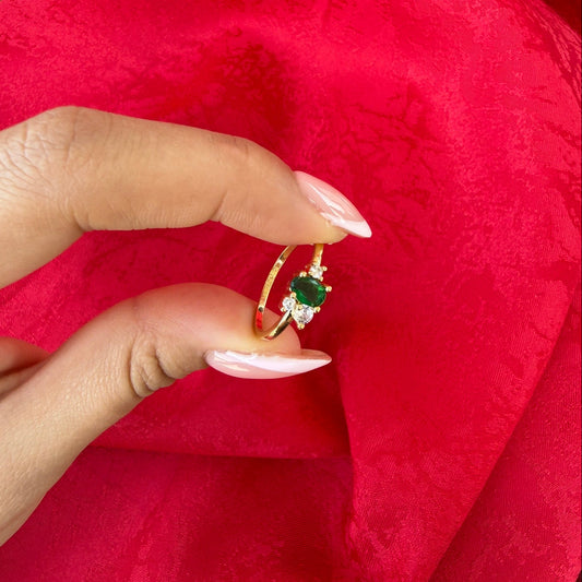 ANILLO FLOR VERDE