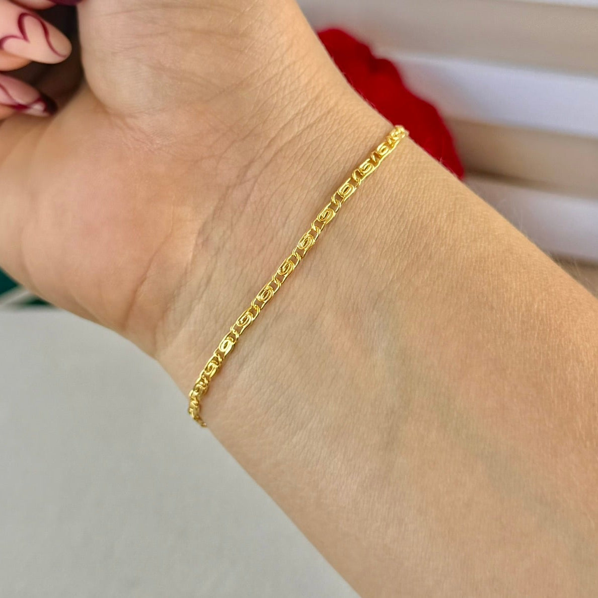 PULSERA CARACOL 2MM 18CM