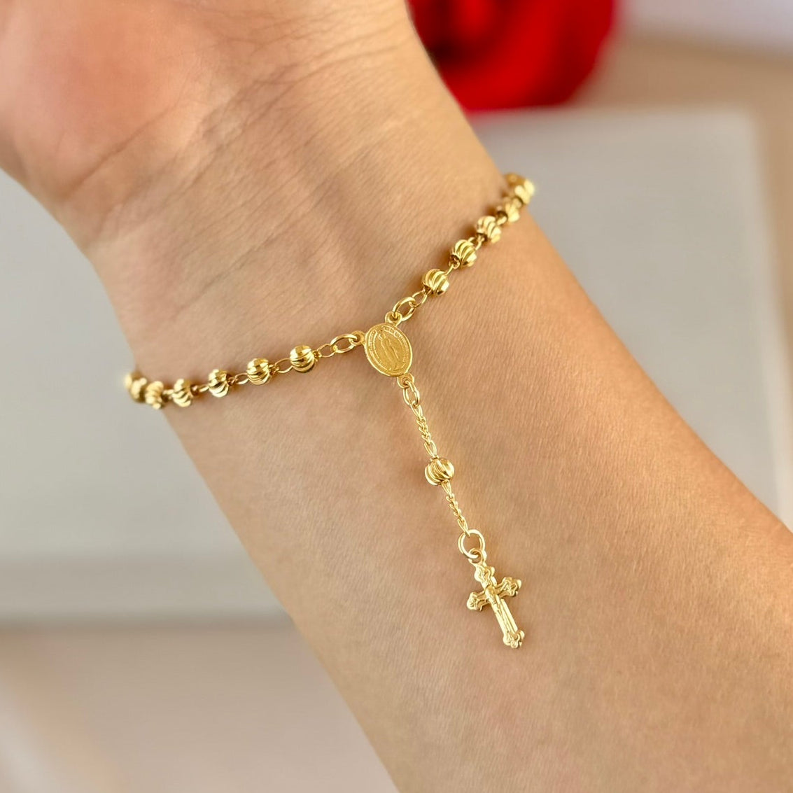 PULSERA DENARIO MILAGROSA 3,8MM 19CM