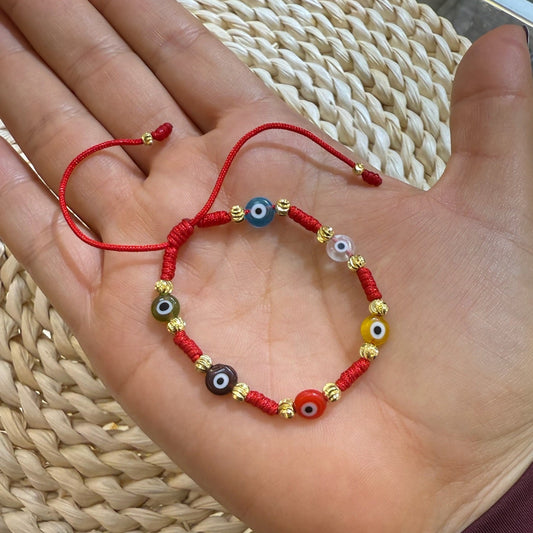 Pulsera 7 nudos con ojo turco