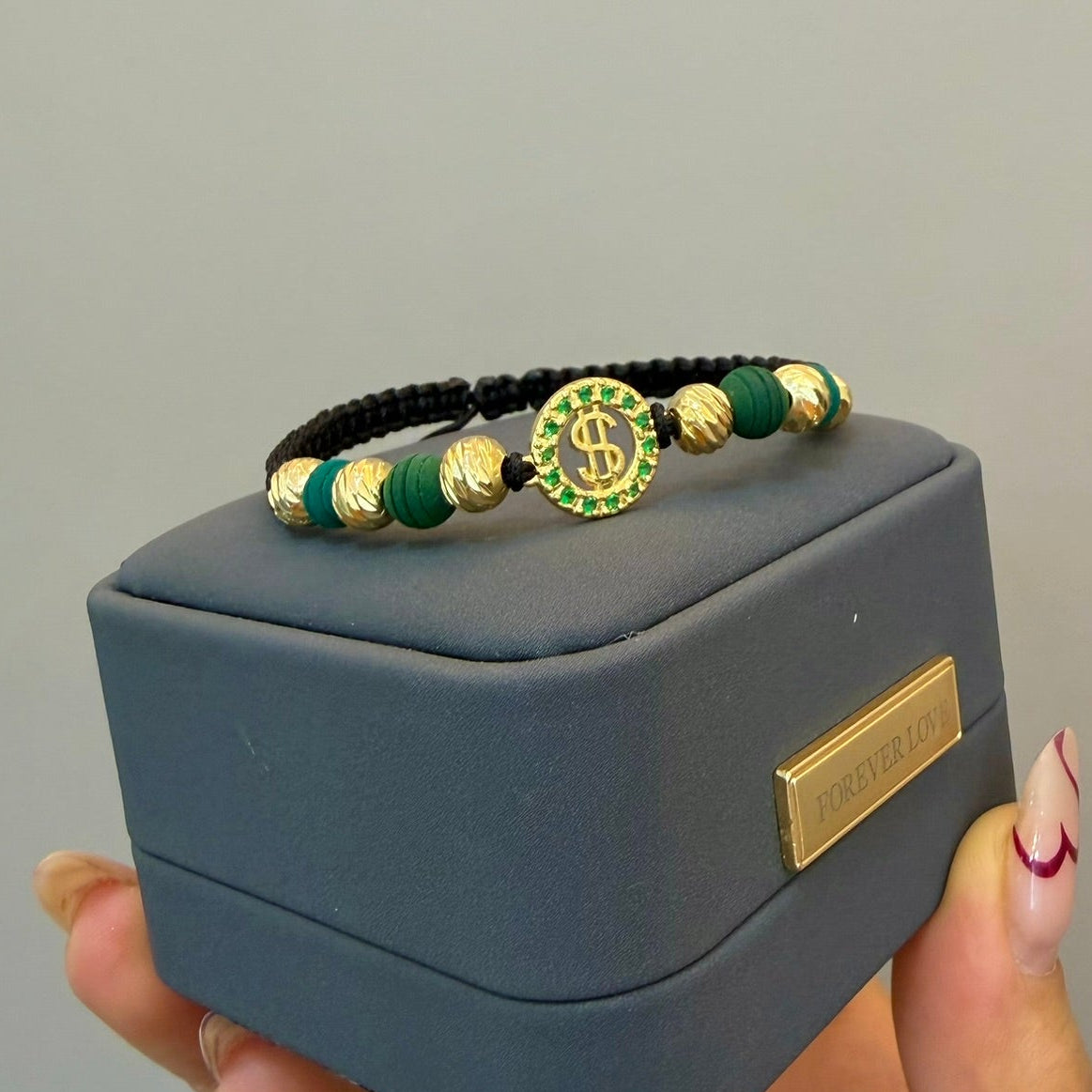 PULSERA SIGNO PESOS RONDEL VERDE