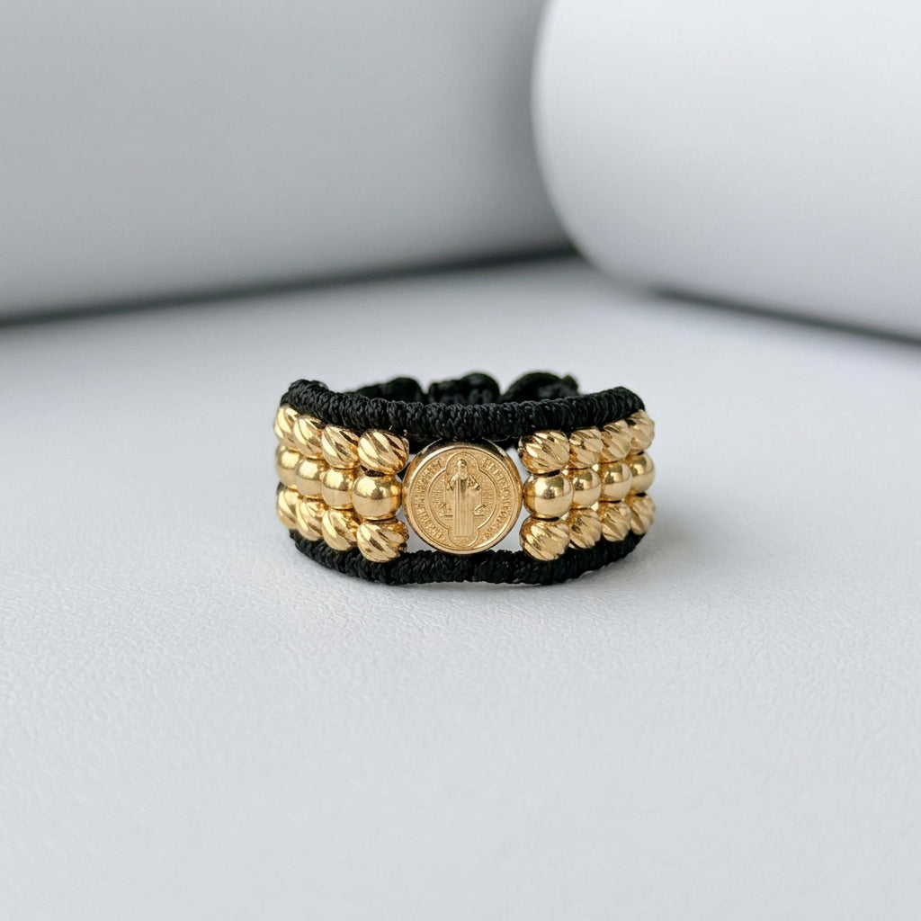Anillo tejido San Benito de protección