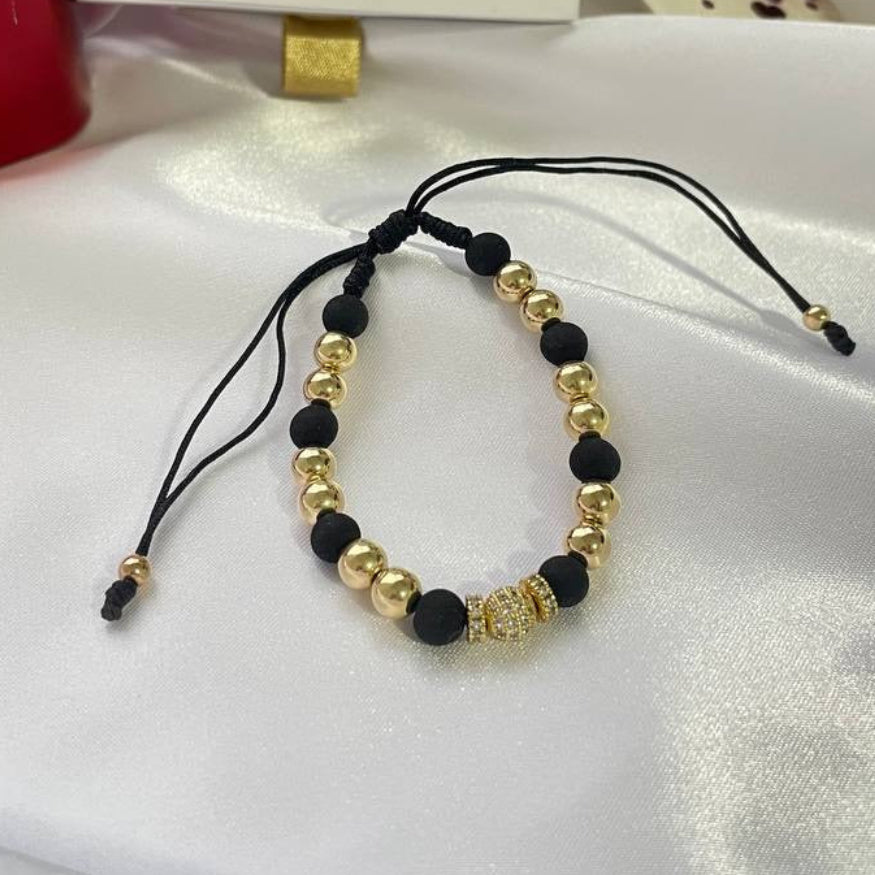 Pulsera fire ball con rondeles