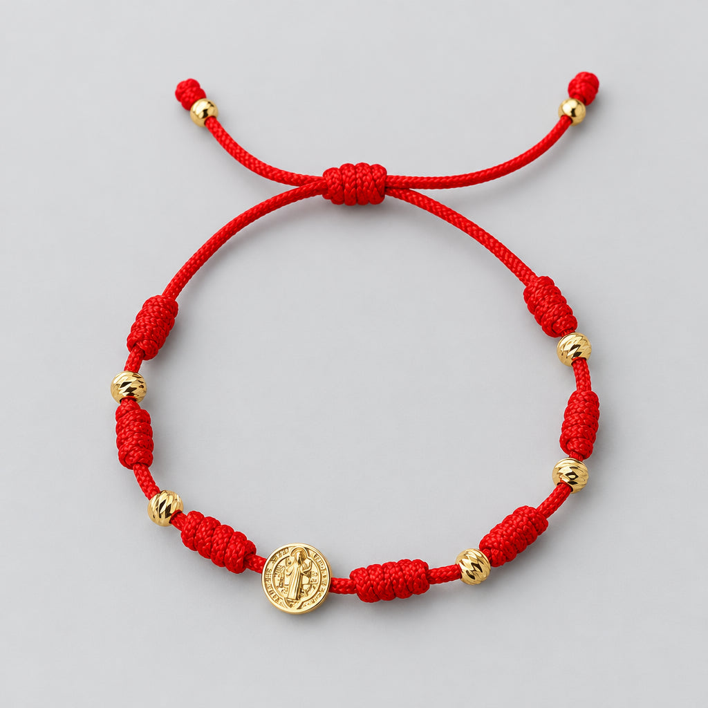 PULSERA 7 NUDOS CON SAN BENITO