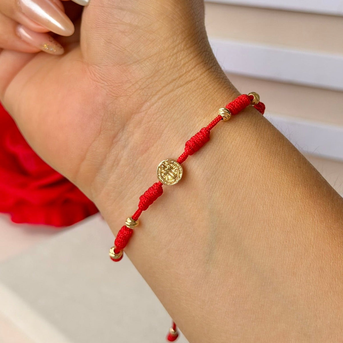 PULSERA 7 NUDOS CON SAN BENITO