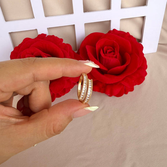 ANILLO DOBLE CON PIEDRA BAGGE