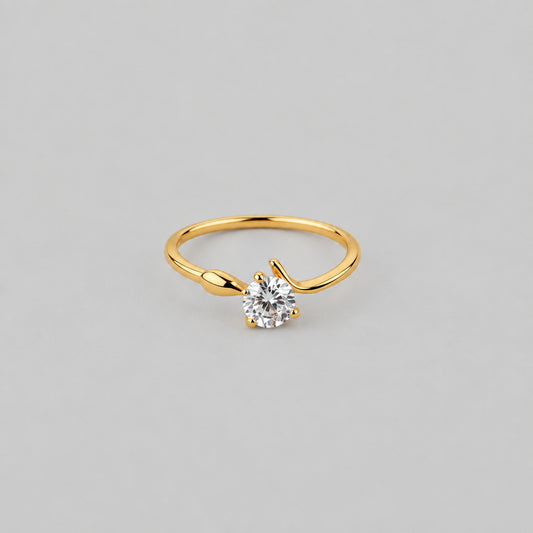 ANILLO SOLITARIO GOTA LISA LADO 6MM