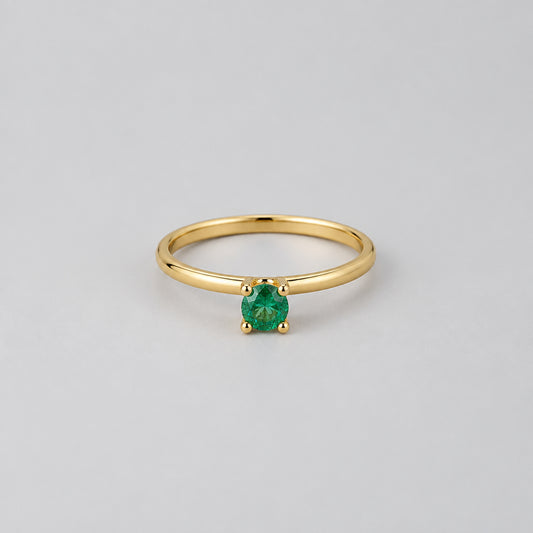 ANILLO SOLITARIO CIRCON ALTO 5MM