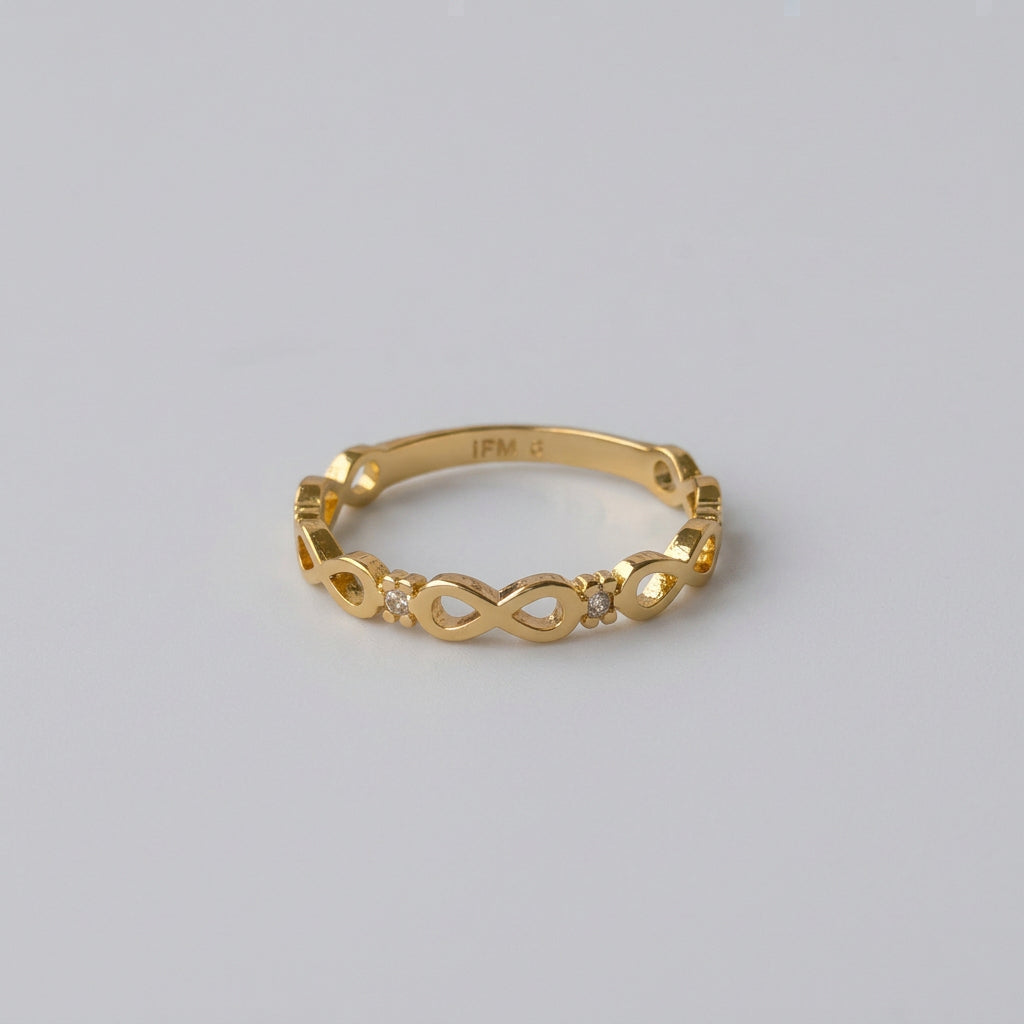 ANILLO INFINITOS PIEDRAS CRISTAL
