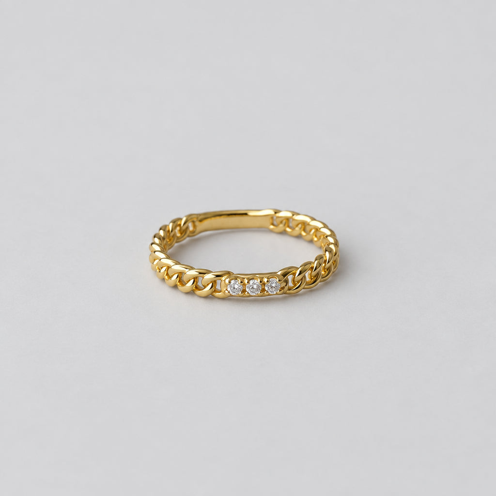 ANILLO CUBANO CIRCON X3
