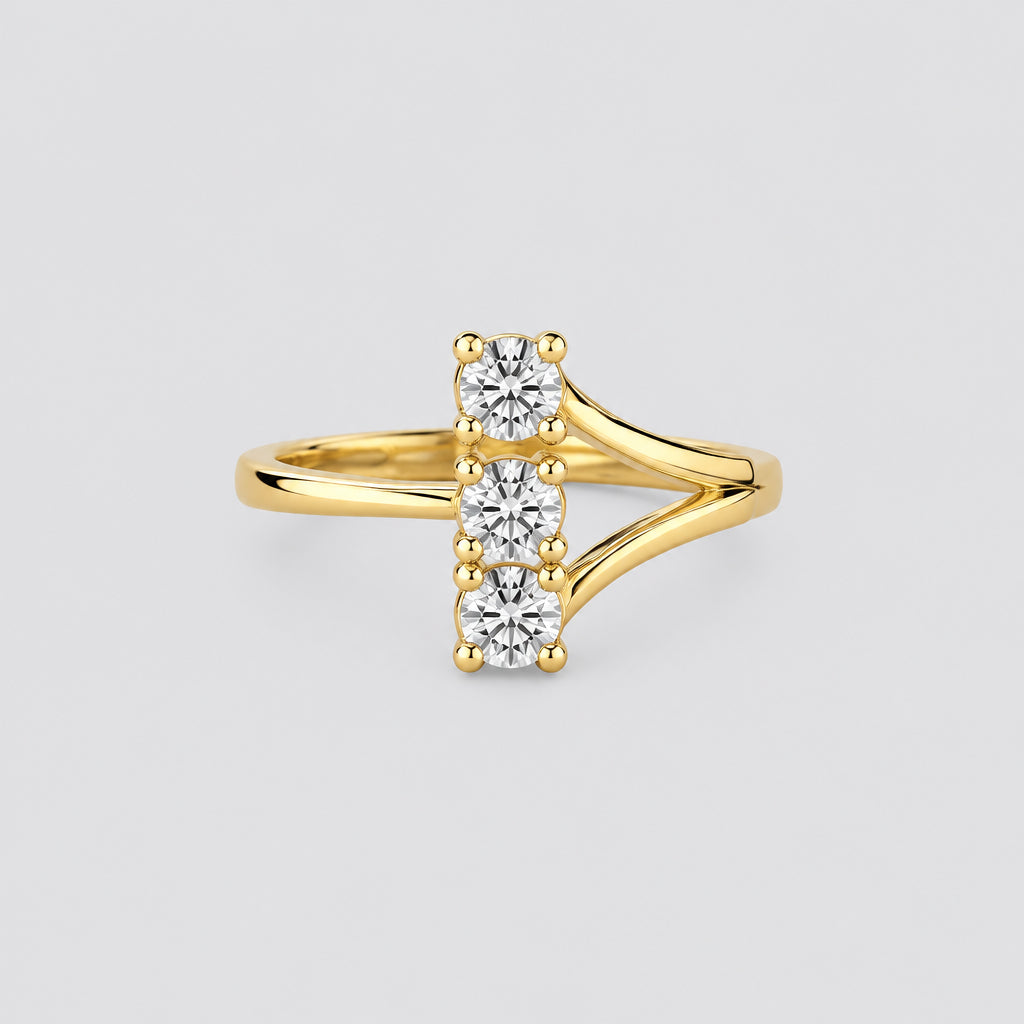 ANILLO 3 PIEDRAS CUADRADAS