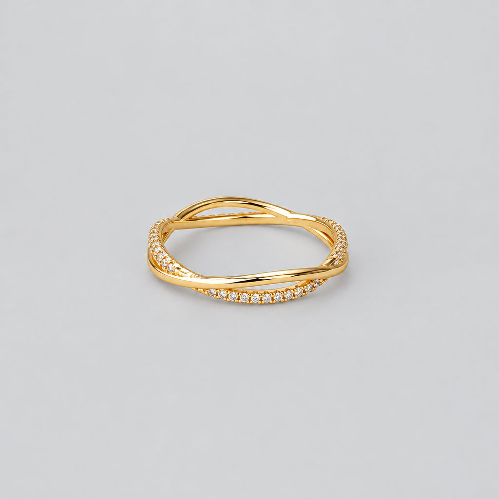 ANILLO ENLAZADO X2 LISO CIRCON