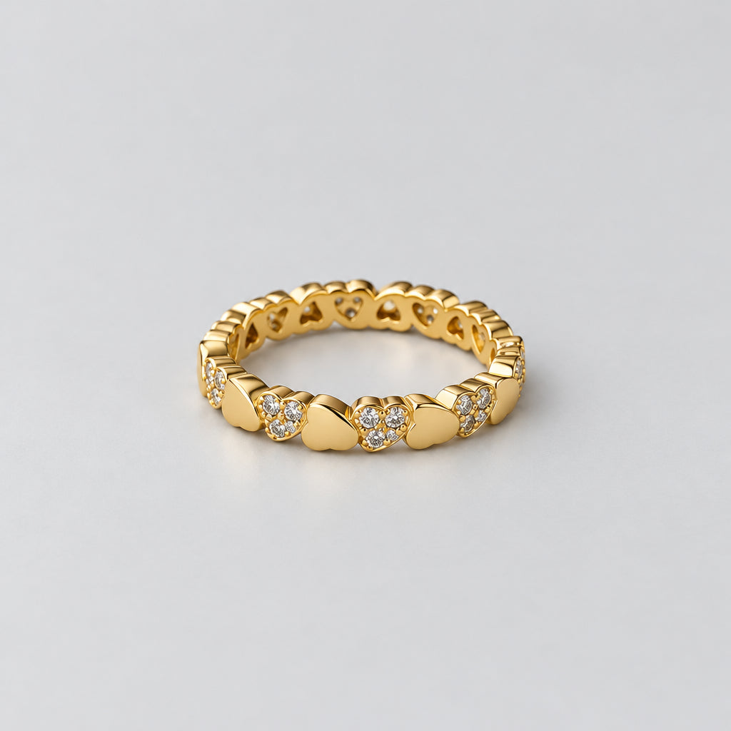 ANILLO CORAZON LISO CIRCON