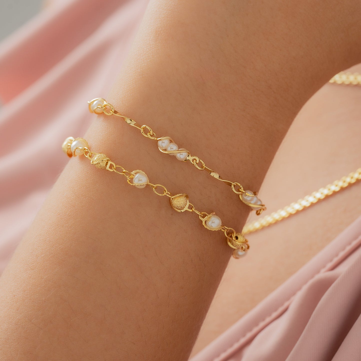 Pulsera Perla 16 Cms + Extensor