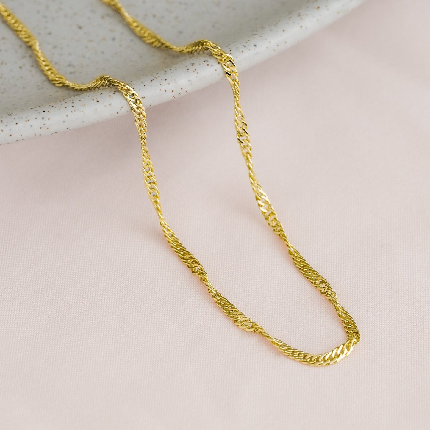 Cadena tejido Singapur 1.5 mm 45 Cms